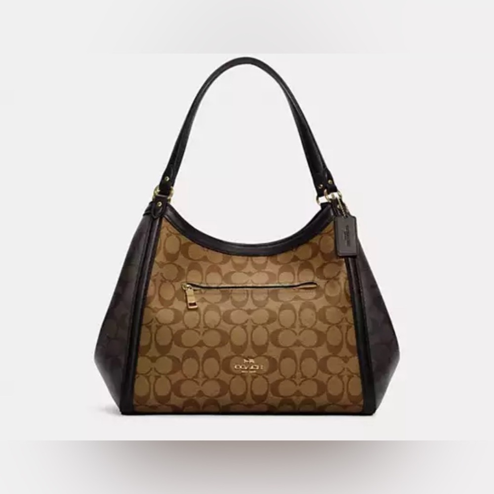 NEW COACH Kristy Shoulder Bag In Blocked Signature Canvas